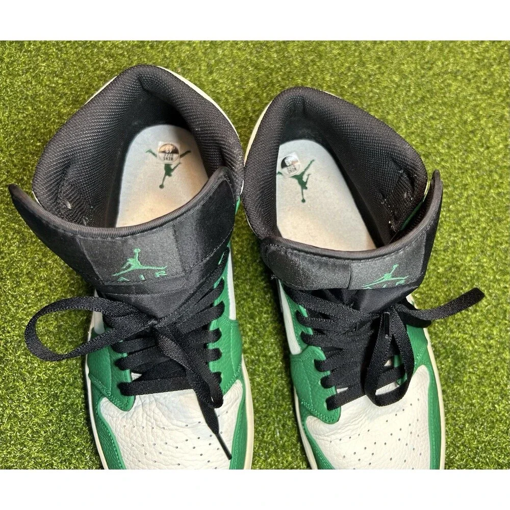Air Jordan 1 Mid Pine Green 2018 Men’s Shoes Sneakers Size 13 852542-301 EUC